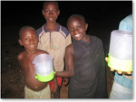 The solar lanterns arrived to the Millennium Village of Ghana.